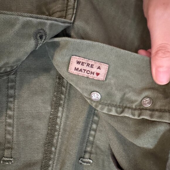 Scotch & Soda The Pip Utility Chino Military Green with flower embroidery 26/32 - Picture 7 of 15